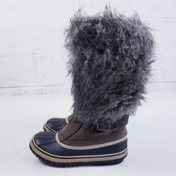 Sorel Women's Tall Faux Fur Front Zip Waterproof Winter Boots Size 7 - Picture 2 of 9